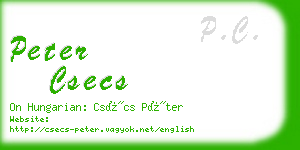 peter csecs business card